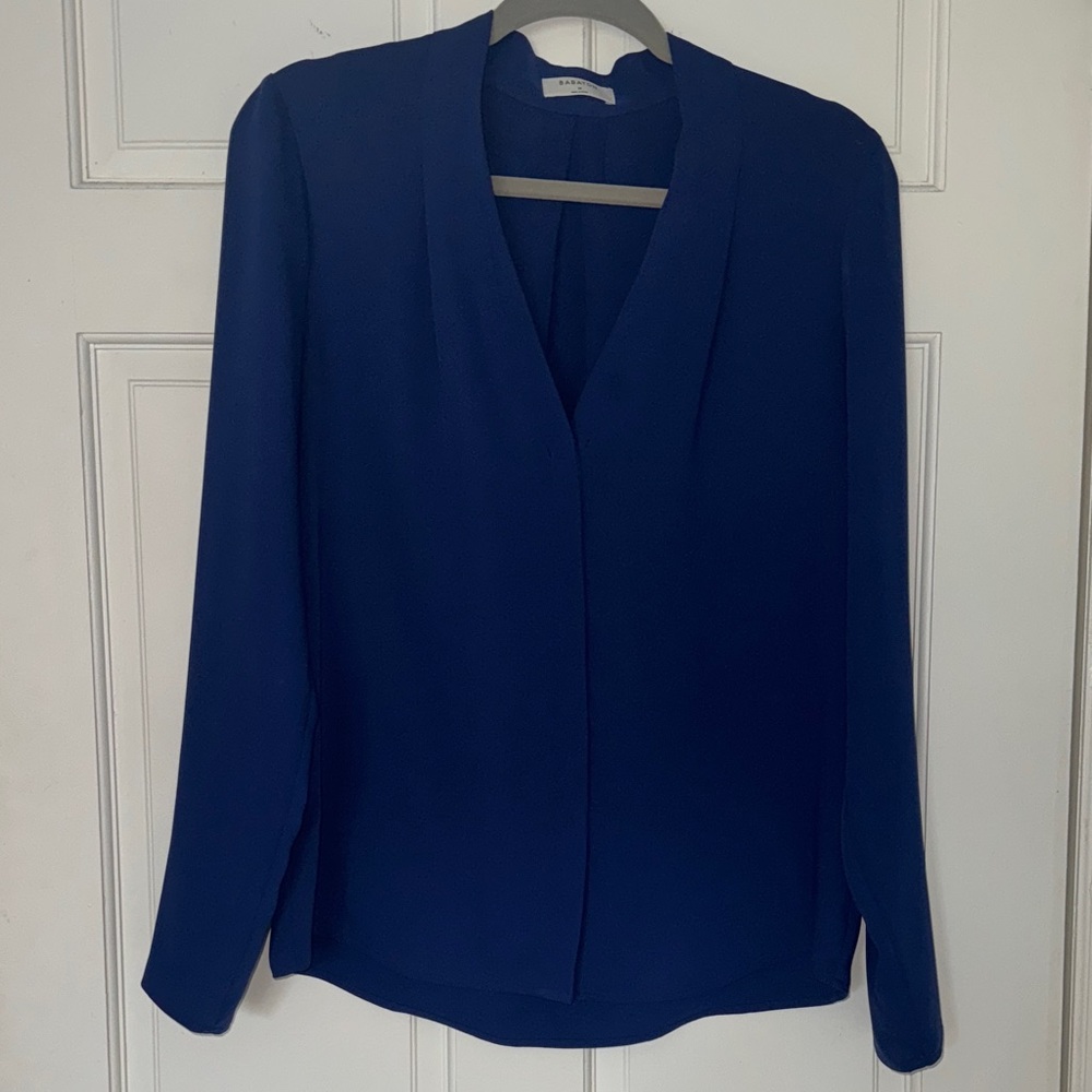 Aritzia Babaton Deep Blue Blouse